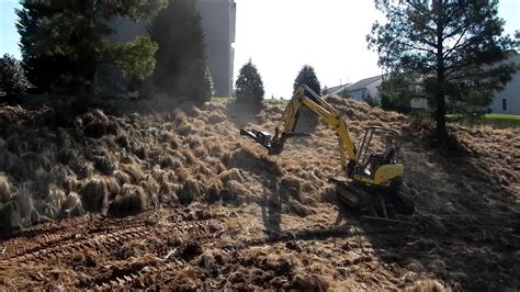 mini excavator slope|mini ex up a slope.